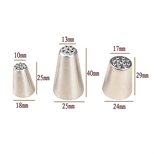 3 st Rvs Room Decoratie Mond Kleine Gras Vorm Crème Nozzle Bakken Gereedschap Gras Crème Icing Nozzles Gebak Decorate… - Image 5