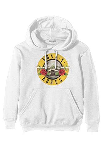Guns N' Roses Felpa Con Cappuccio Classic Band Logo Nuovo Ufficiale Unisex Size M
