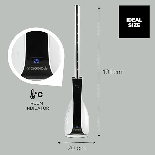 Miniatura 7 de Taurus - Ventilador De Torre Babel Invisible Amazing Digital 30w, 101 Cm, 12 Velocidades, 3 Modos, Timer 12h, Mando A Distancia, Oscilación, Digital, Auto Off, Filtro Extraíble, Silencioso, Blanco