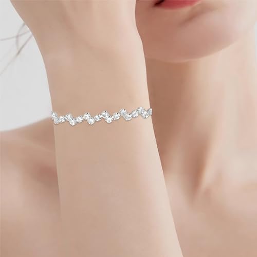 Elegant Necklace Earrings Bracelet Crystal Bridal Wedding Jewelry Sets for Brides Bridesmaid Prom Formal Costume Accessories for Women4