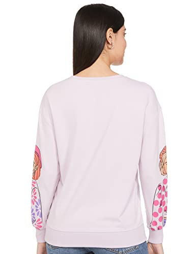 Image of Max Women Graphic Printed Full Sleeves Regular Fit Polyester Round Neck Sweatshirt