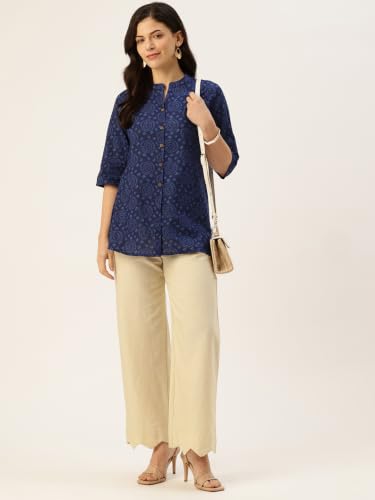 Image of Printed Mandarin Shirt - Casual & Chic (S-3XL)