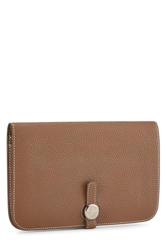 Pre-Loved Gold Togo Dogon Wallet GM, Brown2