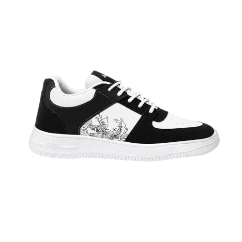 Image of Men's White-Red Casual Airmix Shoes | Premium Soft Cushion Sole | Lightweight Breathable Sneakers for Walking Office Travel College & Outdoor