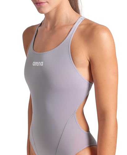 Image of Arena Womens Solid Team Swimsuit Swim Tech Back MaxLife Open Back Bathing Suit Athletic Swimwear
