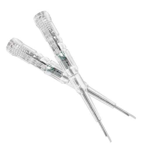 EXAOMBLE 2個 スロットドライバー型電圧検電ペン 電気路テスター 電気工事用コンパクト検電器 家 自動車 バイク対応