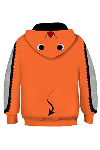 Wolancy Kids Hoodie Cosplay Costume Long Sleeve Orange Sweatshirt for Child