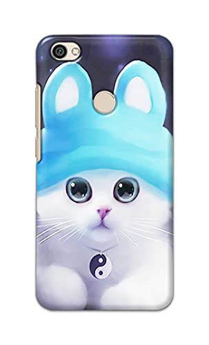 Image of Chinese Cutie Kitten Cat Big Eyes Lovely Girl Ears Hard Back Case Cover for Redmi Y1 / Redmi Note 5A / Redmi Note 5A Prime Back Cover -(J5) VNS2221
