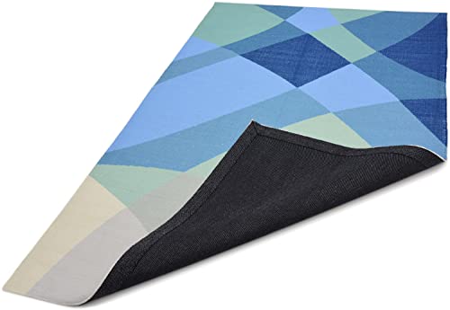 Image of Printed Rug Soft Floor Carpets with Anti Slip Backing for Living Room | Bedroom | Kids Room (Blue, 5x7 Feet)