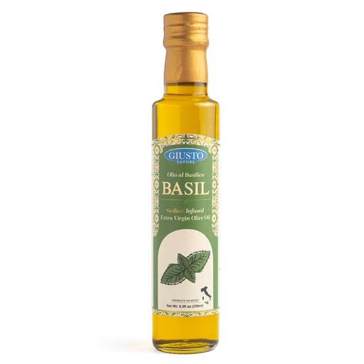 Miniatura 7 de Giusto Sapore Juego de regalo de aceite de oliva infundido con albahaca, trufa negra, hierba toscana, ajo picante, romero, caja de regalo de 5