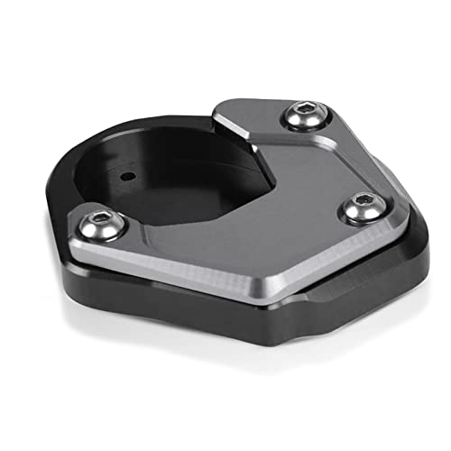 Motorradständer Seitenständer Vergrößern Für Kawasaki Für VERSYS650 Für VERSYS 650 2010-2019 2018 Motorrad Fußverlängerung Vergrößerer(Black Gray)