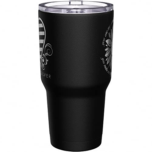 Inspired Silver - You Are My Sunshine - You Make Me Happy - Stainless Steel Tumbler - Coffee Travel Mug - Engraved Tumbler - Double Insulated Tumbler - 30 Oz - Black #TOP2