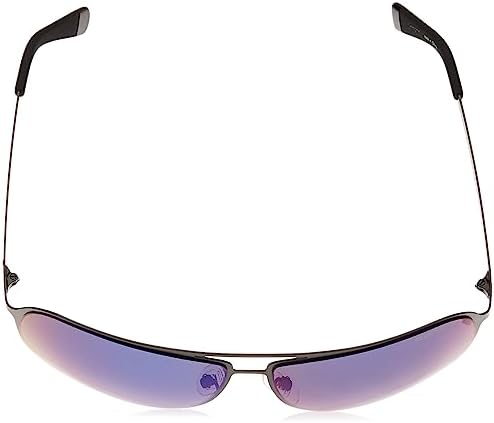 Kenneth Cole New York Men's Pilot Sunglasses, Matte Black/Blue Mirror, 64mm | Image 3