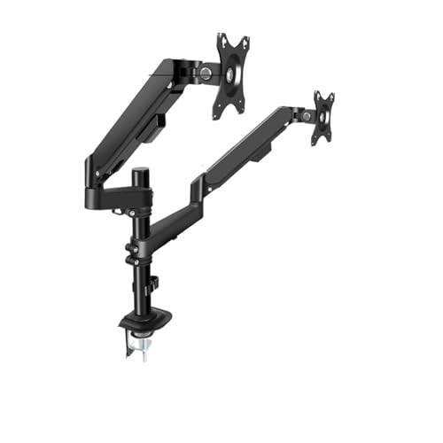 Soporte de doble pantalla con elevación libre y rotación de monitores NBYGSC