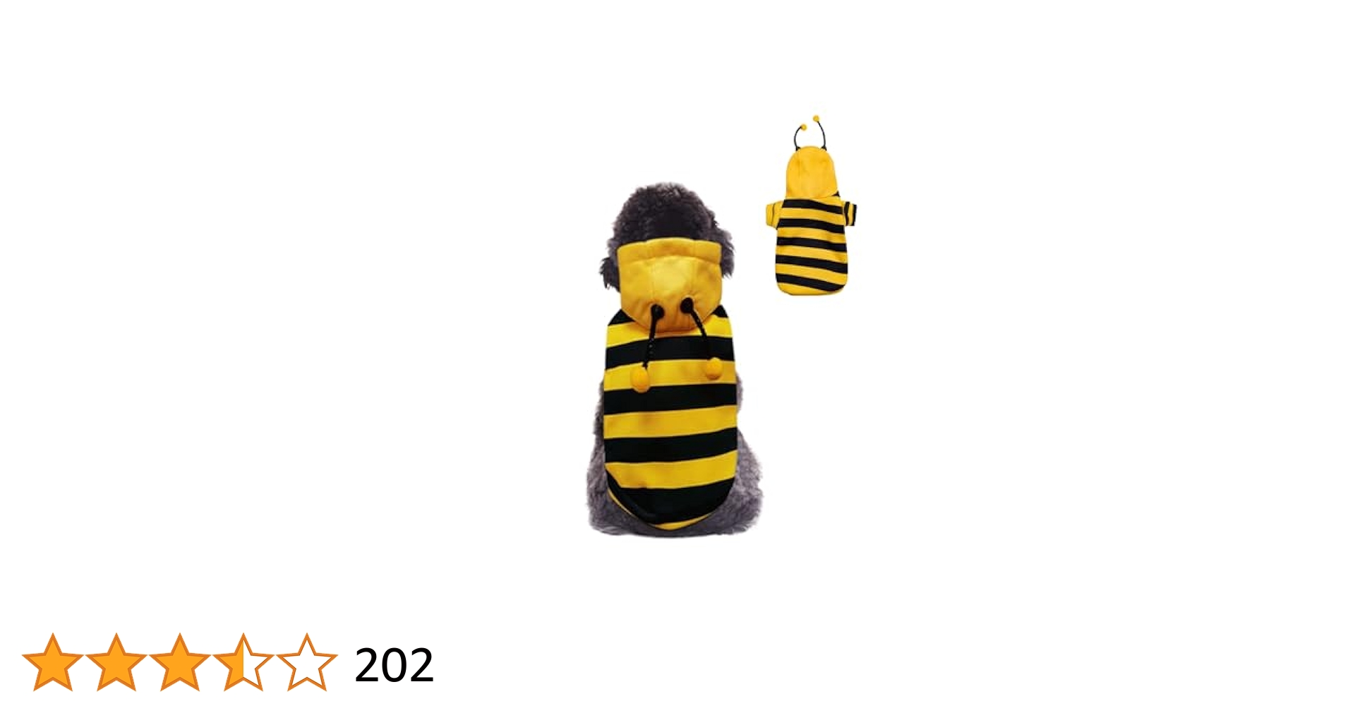 Amazon.com : Pet Bee Costume Hooded for Small Dogs and Cats