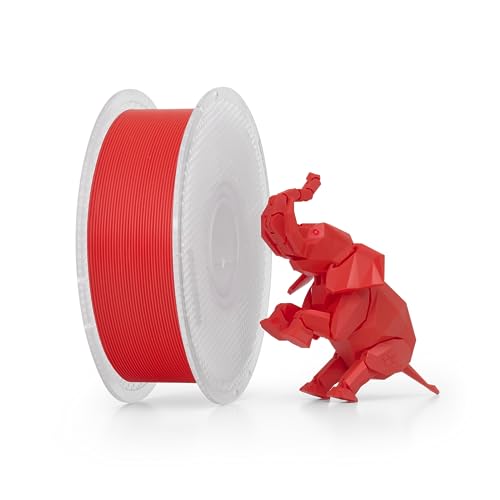 Image of Bambu Lab PLA Filament Matte 3D Printer Filament 1.75mm PLA 1kg High Tenacity Eco Friendly - Red (10200) - Spool