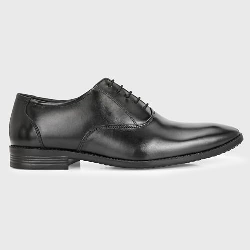 Image of Blue Leather by Centrino Genuine Leather Slip-On Men's Formal Shoe |Stylish with Soft Cushioned Insole |Trendy Non Lace-Up Design |Durable Leather with Anti-Skid Sole | Perfect for Formal Wear (4017)