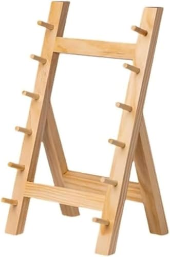 Xiraivke 業務用キッチンナイフスタンド 木製サブリー材 横置き 4/5/6 段 寿司店・飲食店/家庭用 簡単組立 整理収納 室内装飾 調理器具収納ラック?