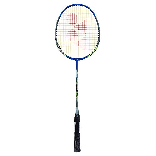 Image of YONEX Nanoray 6000i Aluminium-Alloy Strung Badminton Racquet (Blue) with Full Cover & Mavis 2000 Green Cap Nylon Shuttlecock, Pack of 6 (Yellow) Combo