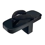 Wooden Clogs for Women Geta Sandals Ninja Shoes Men Japanese Flip Flops Tabi Mules Slip on Platform Slippers for Teen Girls - Cosplay Kawaii Comfortable Walking Standing All Day Geisha Costume (Black,8)