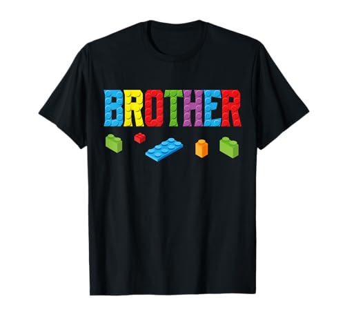 Brother Master Builder Building Bricks Blocks Family Set Men T-Shirt