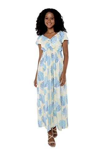 Image of Hawaii Hangover Family Matching Hawaiian Clothes, Pacific Palm Cream | Family matching Hawaiian outfits, Pacific Palm Cream, lightweight rayon, machine washable, tropical leaf print, luaus