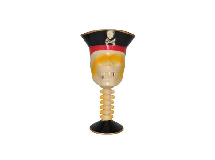 LP Divertissements Verre sur pied pirate avec chapeau 18cm