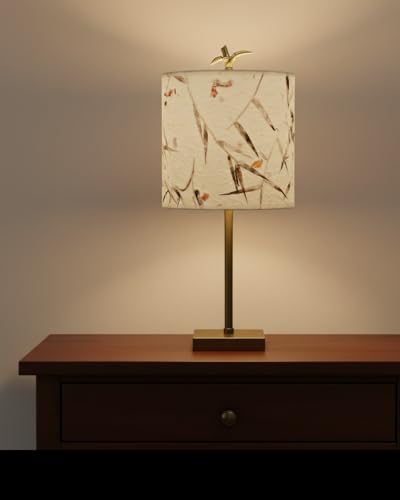 Image of Aspen Creative 31223A, Transitional Drum (Cylinder) Shaped Construction White, 8 inch Wide (8 inch x 8 inch x 8 inch) Spider Lamp Shade
