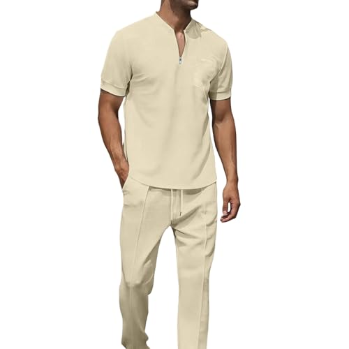 Ensemble homme décontracté : résolvez le manque de confort d'été avec cette chemise et pantalon M