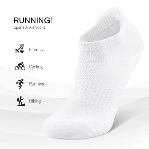 6 Pack Men's Ankle Socks Athletic Socks with Cushion Low Cut Sock Sports Sock for Women Men3