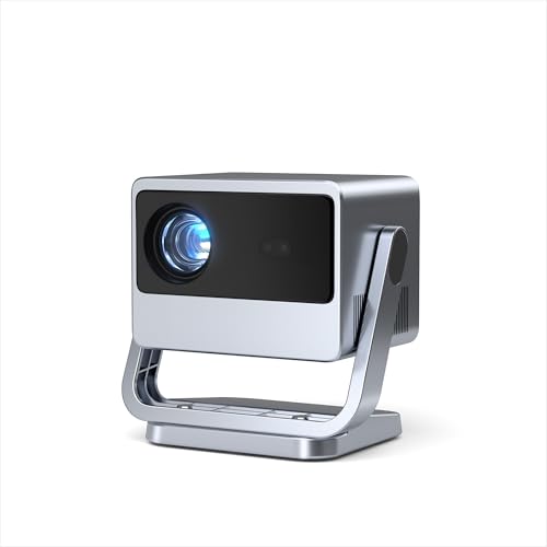 Smart Mini Beamer, VOPLLS Autofokus/Trapezkorrektu 20000 Lumen Tragbarer Beamer 4K Unterstutzt, WiFi63luetooth Ful HD 1080P Video Projector, KleinHeimkino/Qutdoor Projektor fur Handy/Laptop