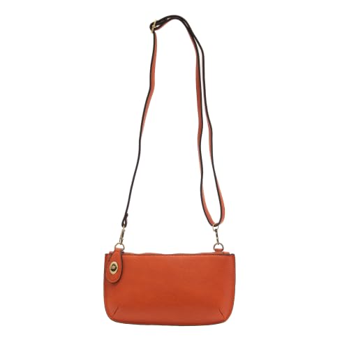 Image of Joy Susan Women's Fashion Purse Mini Crossbody Wristlet Clutch Handbag - Burnt Orange