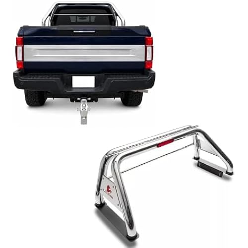 Black Horse Classic Roll Bar Stainless Steel Compatible with 1999-2026 Ford F-250 Super Duty|1999-2026 Ford F-350 Super Duty|1999-2026 Ford F-450 Super Duty-RB015SS