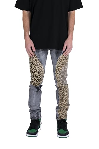 mnml Men's D422 Leopard Straight Denim