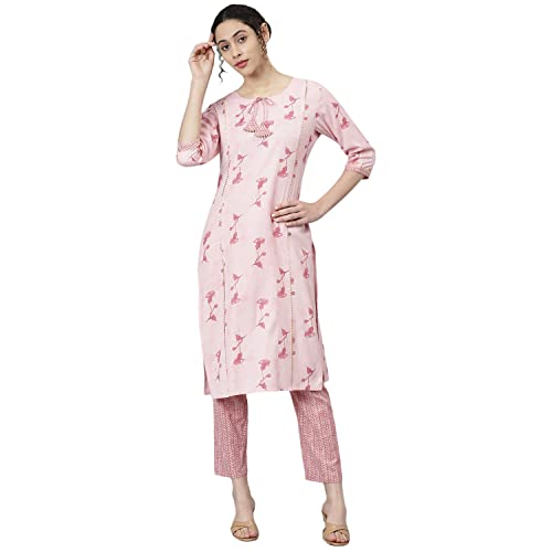 Image of NAINVISH Cotton Blend Kurti Kurta Pant for Womens | Kurtas Pant for Women | Womens Kurta Kurti Set | Best Kurtas Set for Women