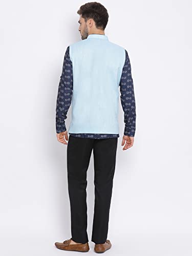 Image of hangup Men 3Pc Kurta Waistcoat Trouser