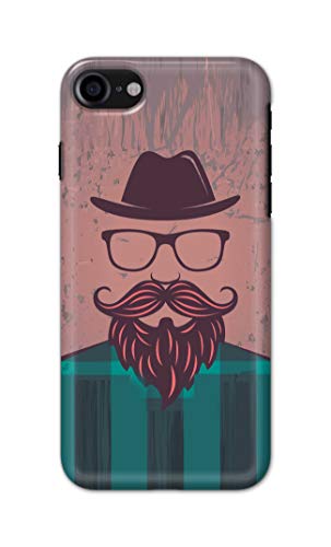 Image of PRINTFIDAA Man Icon with Beard Shirt Hipster Printed Designer Hard Case for Apple iPhone 7 (4.7 inch) / iPhone 8 (4.7 inch), A1778, A1660 Back Cover -(e) RPM1001