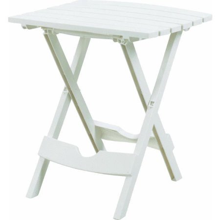 AdamsManufacturing Quik-Fold Side Table, White, Weighing in at only 3 lbs, it easily supports up to 25 lbs