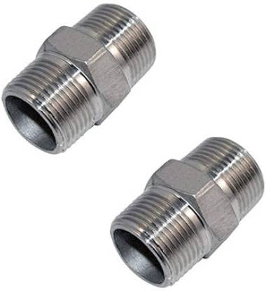 1/2 Inch to 1/2 Inch Male Threaded Brass Screwed Hex Nipple | Pipe Quick Connector | Exstenstion Pack Of 05