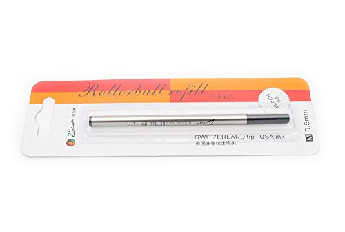 Recharge stylo roller Picasso noir 0.5mm sans bavure pour gaucher et droitier