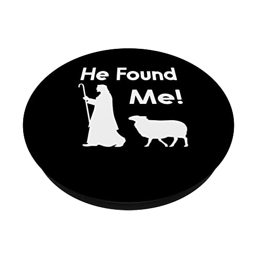Followers of Jesus Christ - He found me PopSockets Swappable PopGrip, Black - Image 2