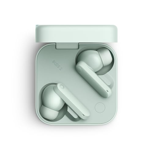 Image of CMF BY NOTHING Buds 2 x 48dB Hybrid ANC Wireless Earbuds, 55 Hours Runtime, 11mm PMI Driver, 6 HD Microphones and Space Audio, IP55 Water Resistant - Light Green