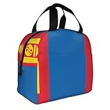 XZDZWK Multifunktionale Lunchtasche mit mongolischer Flagge, langlebig und leicht zu tragen, für Arbeit, Schule, Picknicks und Outdoor-Aktivitäten