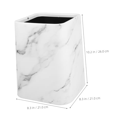 Caneca de basura rectangular blanca para baño Unomor miniatura 2