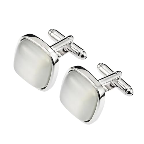 2026 gemelos de piedra ópalo blanca lechosa Lepton para hombres Regalo de negocios de bodas Gemelos Relojes