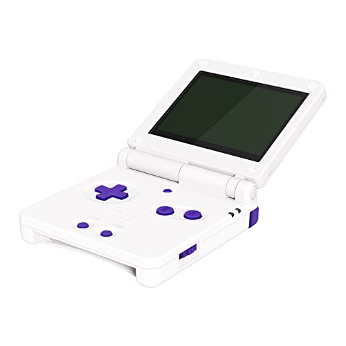 Image of eXtremeRate 16Bits Purple Custom Full Set Buttons for Gameboy Advance SP, Replacement A B L R Button Power On Off Volume Button D-pad Key for GBA SP Console - Console NOT Included