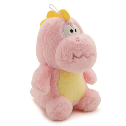 Image of Pink Dino Soft Toy for Kids with Cute Hug-Friendly Plush for Babies, Toddlers & Children Safe, Lightweight & Easy to Clean (25CM)