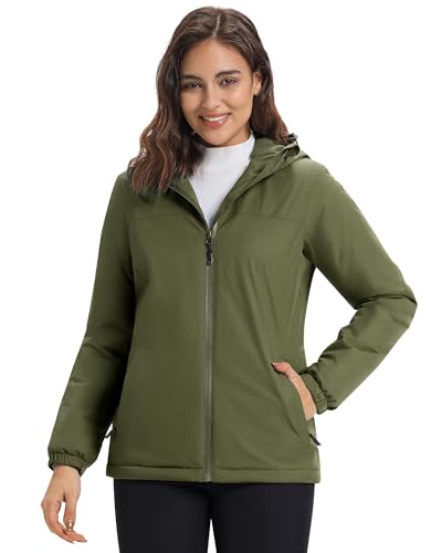 Veste de pluie femme légère doublée polaire contre le vent et le froid