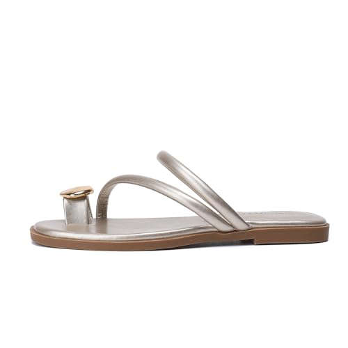 Stratuxx Kaze Women's Toe Ring Flat Sandals Open Toe Loop Dressy Thong - image 4
