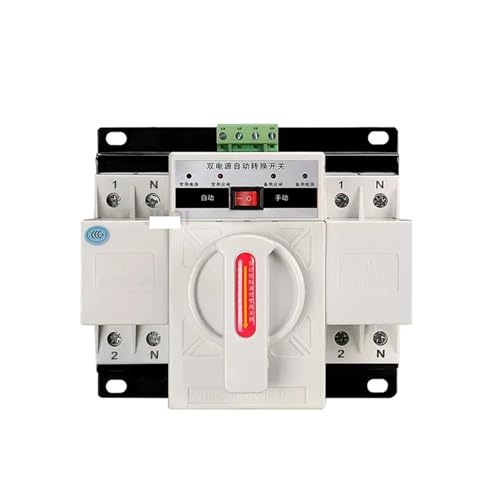 Interruptor de transferencia automático 2P 63A y 220V para control de energía monofásico